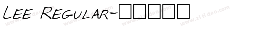 Lee Regular字体转换